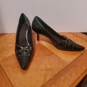 Elegant Black Studded Heels